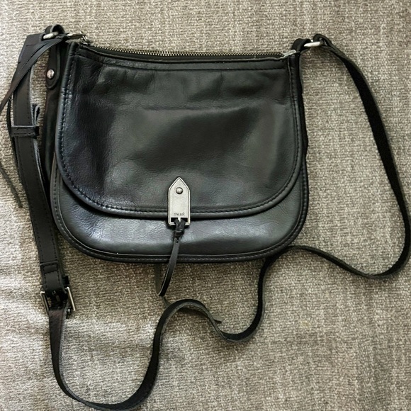 The Sak Bags The Sak Playa Leather Black Saddle Bag Crossbody